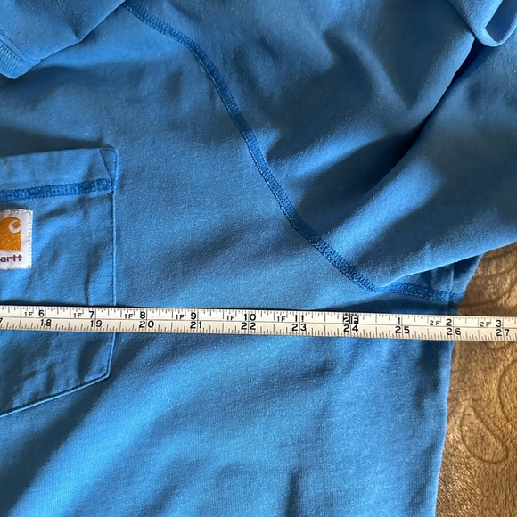 Carhartt Womens Relax Fit Heavy Weight Pocket  T-Shirt Marine Blue 2XL PLUS SIZE - Picture 4 of 8